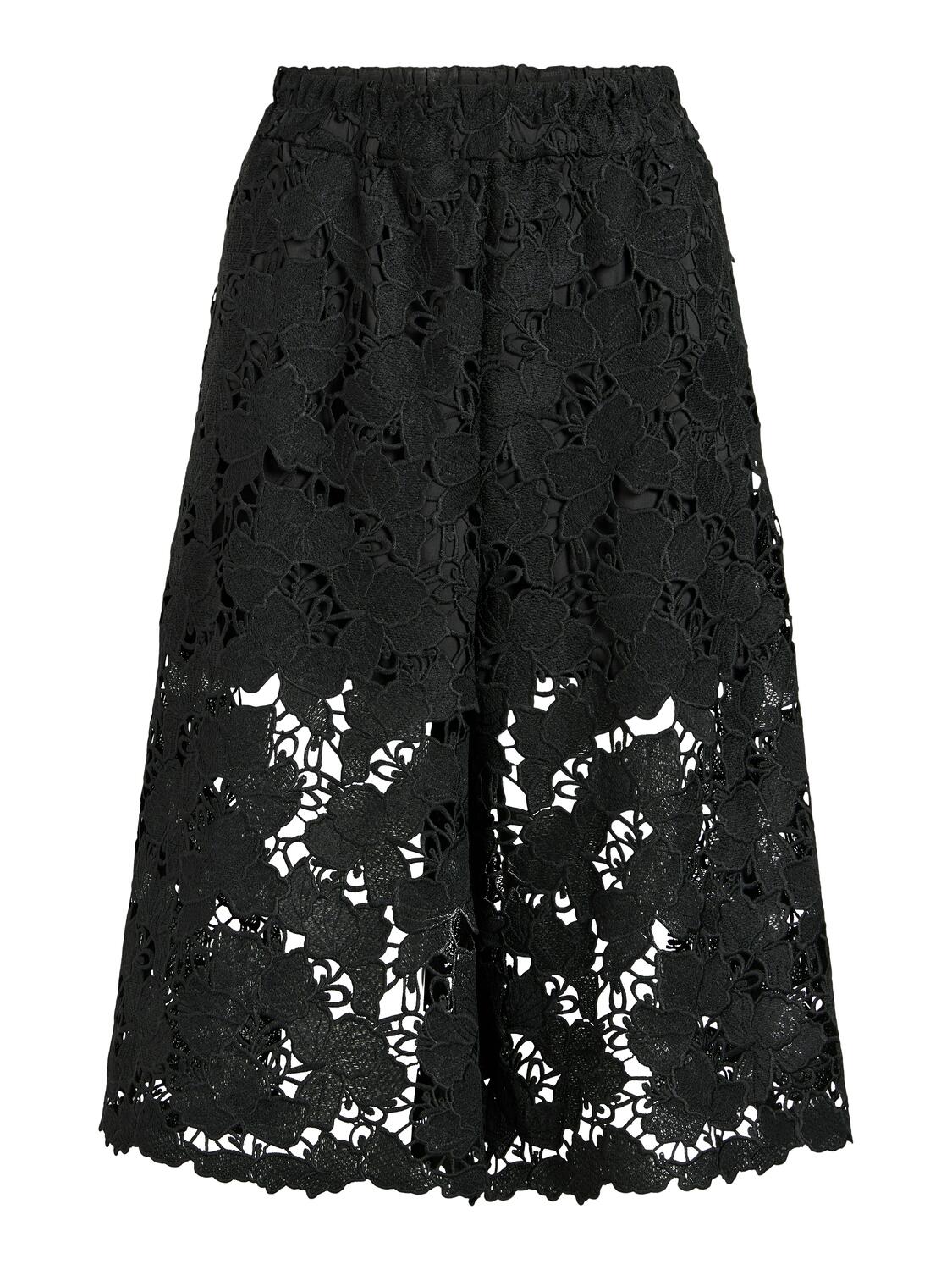 Vihylde Lace bermudashorts - sort